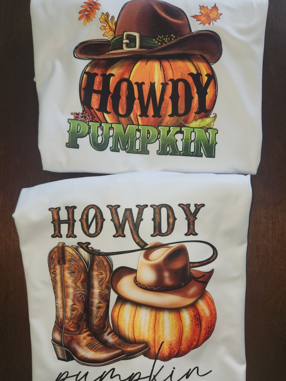 Howdy Pumpkin Graphic Shirts - White